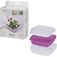 Los mejores  - Whirlpool STM008 - menaje para microondas (Steamer- Púrpura- Color blanco- Color blanco)